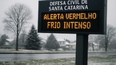 previsão de frio extremo em Santa Catarina