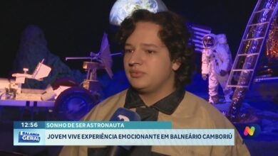 Jovem vive experiência de astronauta em Balneário Camboriú