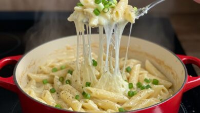Refeição rápida e saborosa? Faça esse macarrão com creme de batata