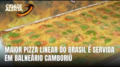 Balneário Camboriú comemora 61 anos com maior pizza linear do Brasil