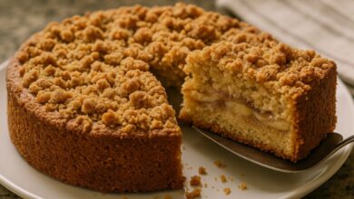 Receita de cuca de banana com aveia para o café da tarde