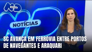 Ferrovia entre Navegantes e Araquari está 70% concluída