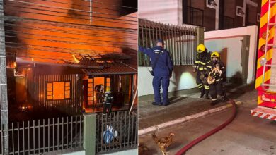 Morador fica ferido e animais são resgatados em incêndio residencial em Itapema