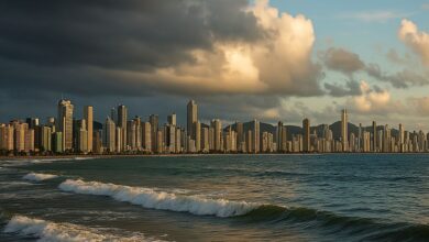 Semana começa com sol e termina com chuva em Balneário Camboriú