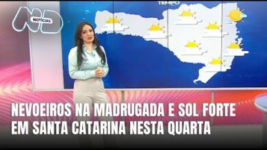 Central do Tempo – tempo seco e sol predominam em Santa Catarina com nevoeiros à noite