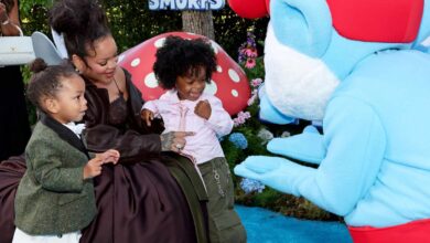 Riot Rose Mayers, Rihanna, and RZA Athelston Mayers attend the Los Angeles Premiere of Paramount Pictures