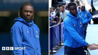 A split picture of Eberechi Eze and Marc Guehi