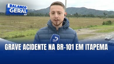 Acidente grave na BR-101 em Itapema deixa um morto e três feridos