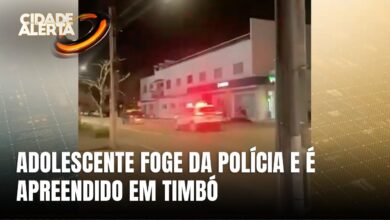 Motorista adolescente tenta fugir da polícia e é apreendido em Timbó