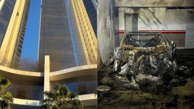 Incêndio em veículo na garagem do Ibiza Towers mobiliza Bombeiros em Balneário Camboriú