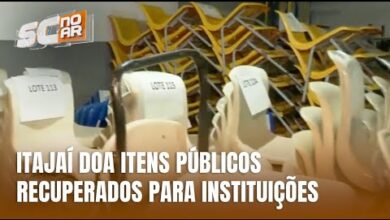 Móveis e equipamentos recuperados serão doados a entidades de Itajaí