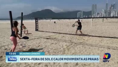 Sexta-feira de sol e calor aquece as praias de Balneário Camboriú