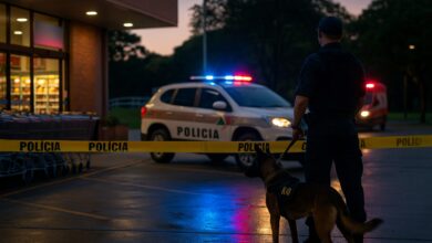 Briga termina em facada em praça de alimentação de supermercado em Itajaí