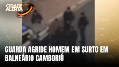 Guarda municipal é flagrado agredindo homem em surto em BC