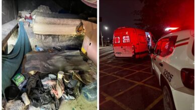 Homem acorda em chamas em SC