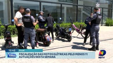 Itajaí intensifica fiscalização de motos elétricas e registra 11 autuações
