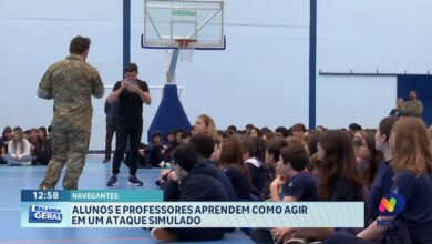 Alunos e professores participam de simulação de ataque em Navegantes