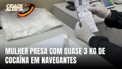 Flagrante em aeroporto de Navegantes envolve quase 3 kg de droga
