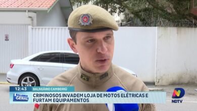 Criminosos invadem loja de motos elétricas em Balneário Camboriú