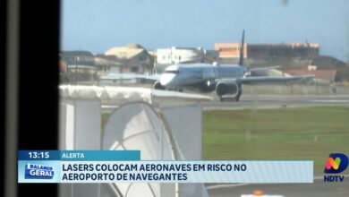Lasers ameaçam segurança de aeronaves no aeroporto de Navegantes