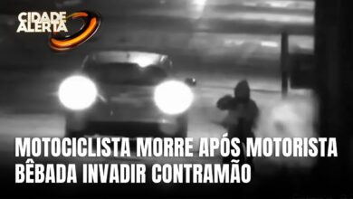 Motociclista morre após motorista embriagada invadir contramão