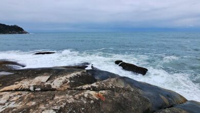 Pescador cai de costão na Praia da Ilhota e é salvo por surfista