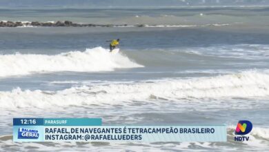 Conheça Rafael, o atleta de Navegantes tetracampeão no parasurf
