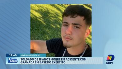 Soldado de 18 anos de Itajaí morre em acidente com granada no Exército