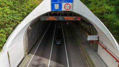 Simulado no túnel do Morro do Boi bloqueia BR-101 em Balneário Camboriú na madrugada de terça-feira