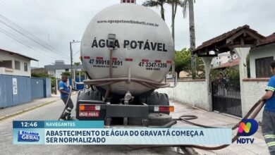 Abastecimento de água no Gravatá começa a ser normalizado em Navegantes