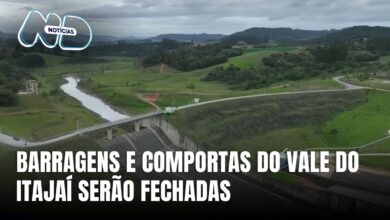 Chuva intensa: barragens e comportas no Vale do Itajaí serão fechadas