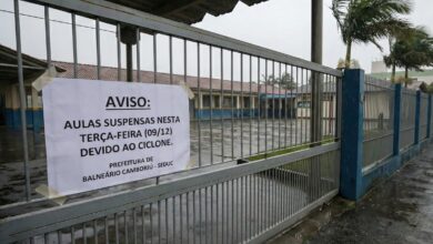 Ciclone extratropical leva BC a suspender atividades escolares nesta terça (9)