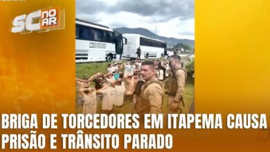 Confronto entre torcidas do Santos e Internacional termina com 10 detidos