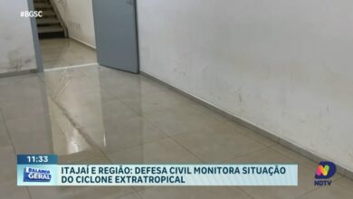 Defesa Civil monitora impactos do ciclone extratropical em Itajaí e região