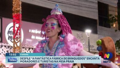 Desfile temático A Fantástica Fábrica de Brinquedos anima Itapema