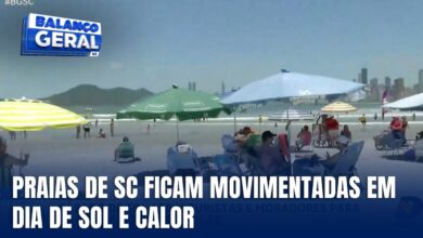 Sol garante sábado movimentado nas praias de Balneário Camboriú e SC