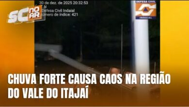 Região do Vale do Itajaí enfrenta registra prejuízos e bloqueio na BR-470 após fortes chuvas