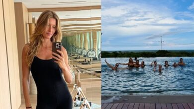 Gisele Bündchen passa Réveillon em SC com a família