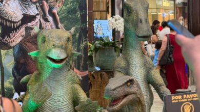 Parque Aventura Jurássica invade as férias do Balneário Shopping com atração gratuita