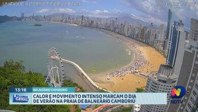 Calor e movimento intenso marcam tarde de verão em Balneário Camboriú