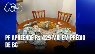 Dinheiro é arremessado de prédio durante operação da PF em BC