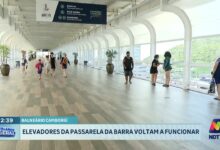 Passarela da Barra tem elevadores funcionando novamente