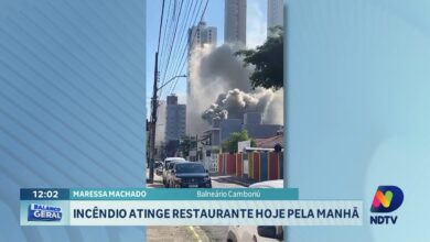 Incêndio atinge restaurante em Balneário Camboriú pela manhã