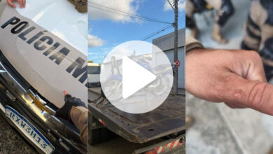 Perseguição de moto em SC quase atinge crianças