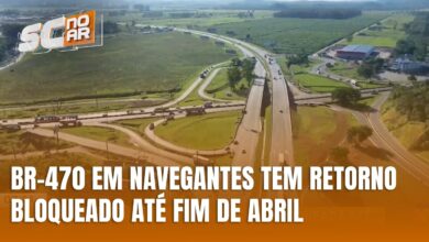 BR-470 em Navegantes tem bloqueio parcial para obras até 30 de abril