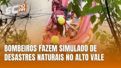 Bombeiros realizam simulado de desastres naturais no Alto Vale