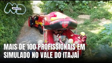 Bombeiros fazem simulado de desastres naturais em Rio do Sul