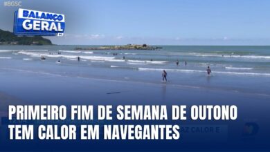 Calor marca início do outono e movimenta praias de Navegantes