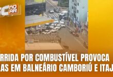 Corrida por combustível gera longas filas em Balneário Camboriú e Itajaí
