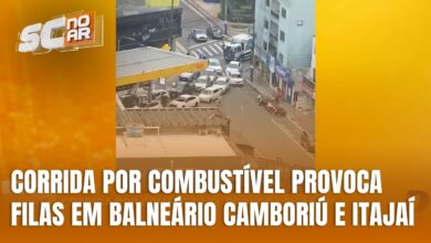 Corrida por combustível gera longas filas em Balneário Camboriú e Itajaí